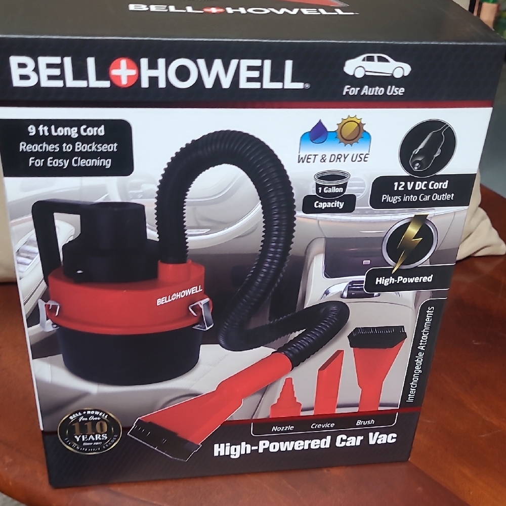 Bell + Howell High-Powered Car Vac